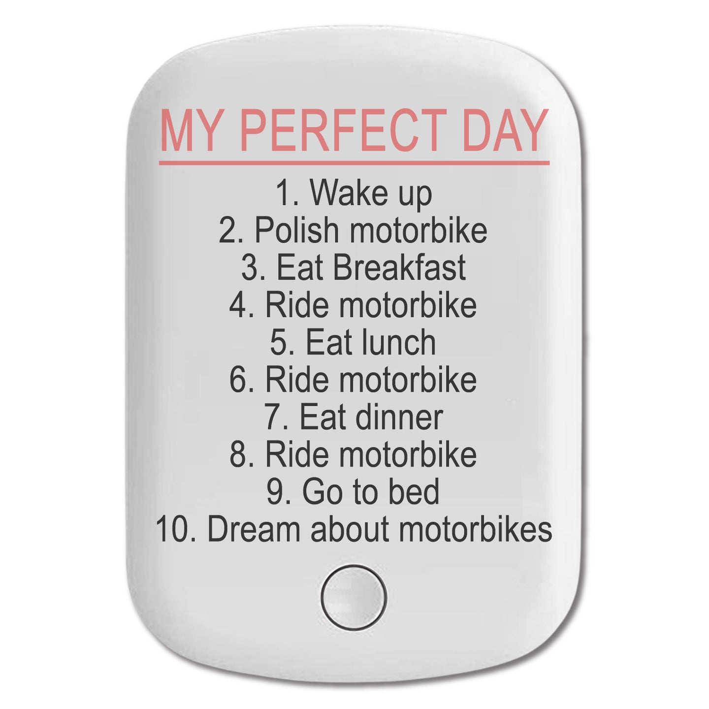 DistinctInk Magnetic Battery Pack, Wireless Portable Charger with USB-C Cable, Compatible with MagSafe iPhone 14 / 13 / 12 Series - My Perfect Day - Motorbike Motorcycle