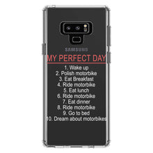 DistinctInk® Clear Shockproof Hybrid Case for Apple iPhone / Samsung Galaxy / Google Pixel - My Perfect Day - Motorbike Motorcycle