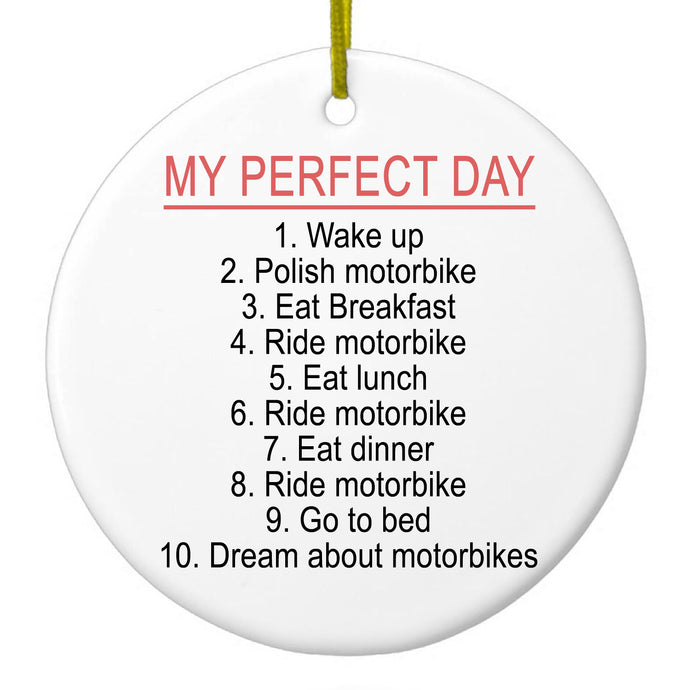Motorbike Motorcycle Ceramic Ornament
