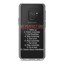 DistinctInk® Clear Shockproof Hybrid Case for Apple iPhone / Samsung Galaxy / Google Pixel - My Perfect Day - Motorbike Motorcycle