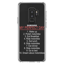 DistinctInk® Clear Shockproof Hybrid Case for Apple iPhone / Samsung Galaxy / Google Pixel - My Perfect Day - Motorbike Motorcycle
