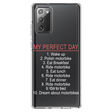 DistinctInk® Clear Shockproof Hybrid Case for Apple iPhone / Samsung Galaxy / Google Pixel - My Perfect Day - Motorbike Motorcycle