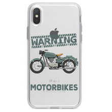 DistinctInk® Clear Shockproof Hybrid Case for Apple iPhone / Samsung Galaxy / Google Pixel - Spontaneously Talking About Motorcycles