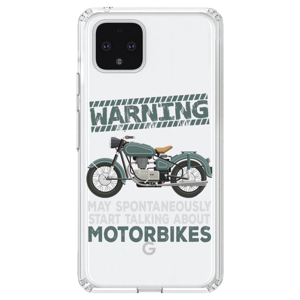 Spontaneously Talking About Motorcycles Clear Shockproof iPhone Case, view 23