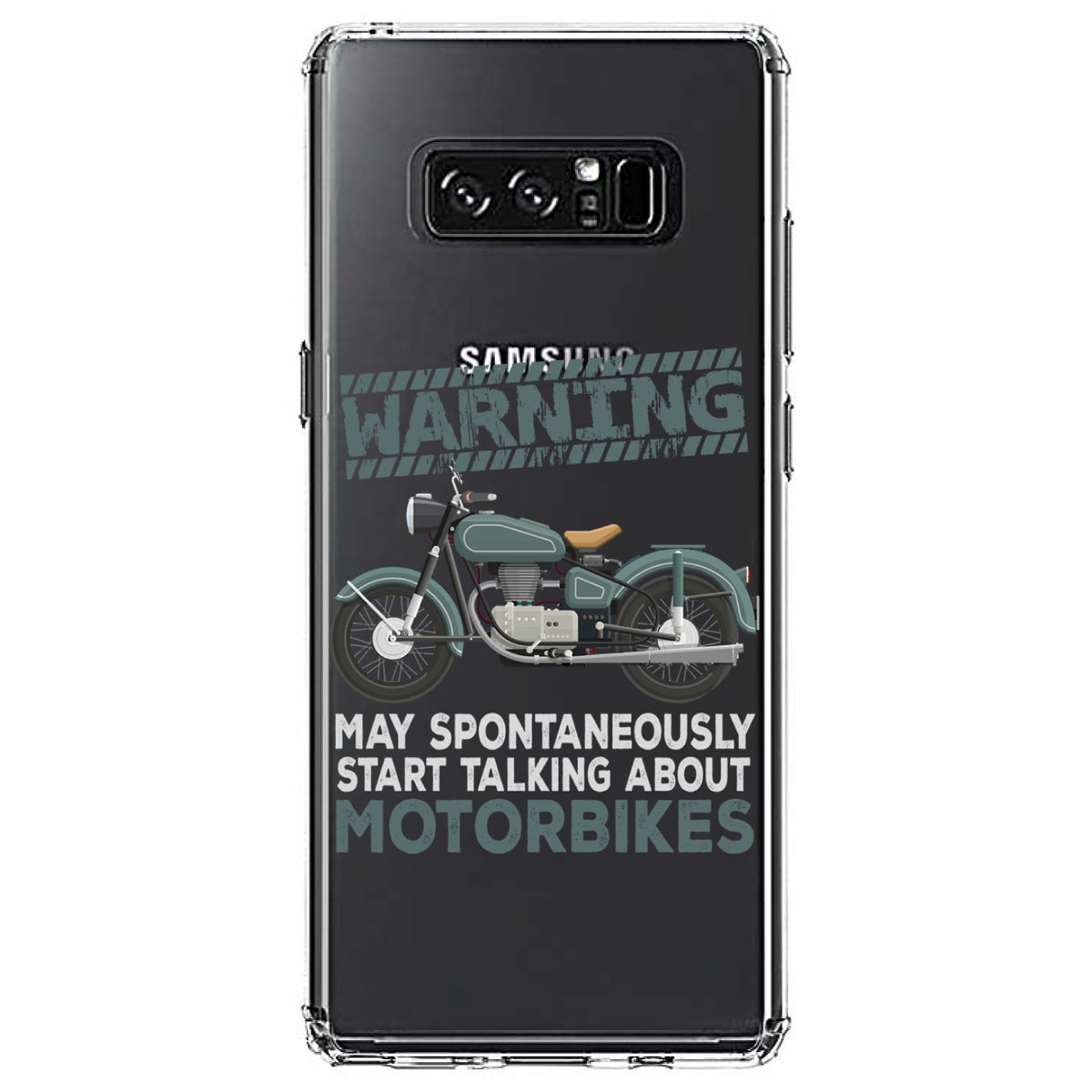 Spontaneously Talking About Motorcycles Clear Shockproof iPhone Case, view 12
