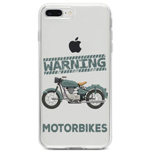 DistinctInk® Clear Shockproof Hybrid Case for Apple iPhone / Samsung Galaxy / Google Pixel - Spontaneously Talking About Motorcycles