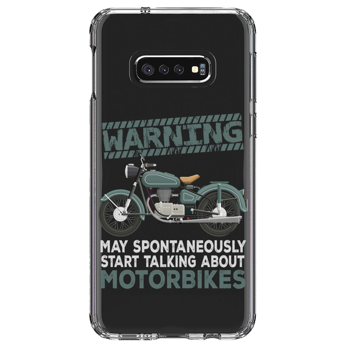 Spontaneously Talking About Motorcycles Clear Shockproof iPhone Case, view 18