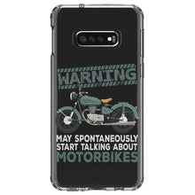 DistinctInk® Clear Shockproof Hybrid Case for Apple iPhone / Samsung Galaxy / Google Pixel - Spontaneously Talking About Motorcycles