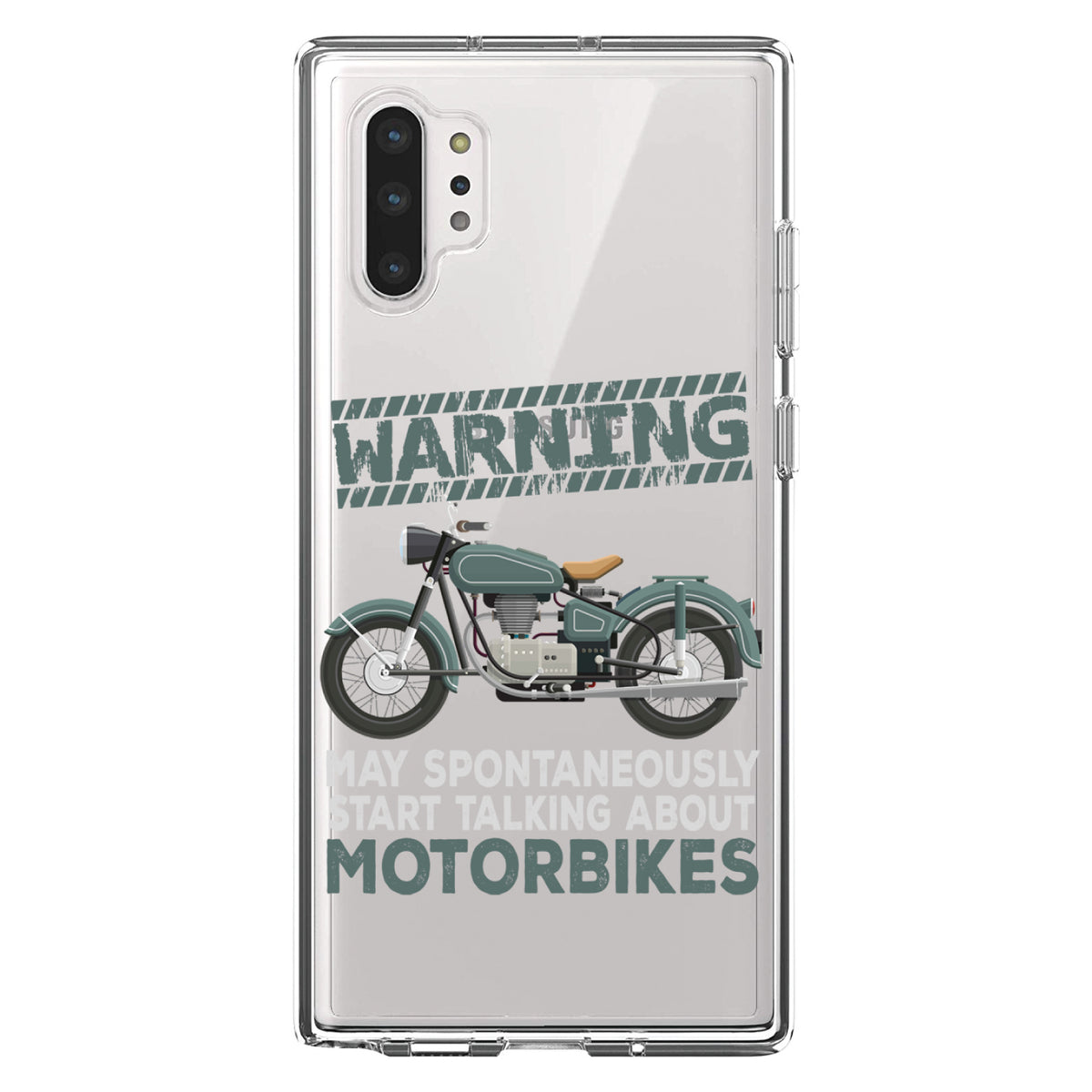 Spontaneously Talking About Motorcycles Clear Shockproof iPhone Case, view 10