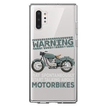 DistinctInk® Clear Shockproof Hybrid Case for Apple iPhone / Samsung Galaxy / Google Pixel - Spontaneously Talking About Motorcycles