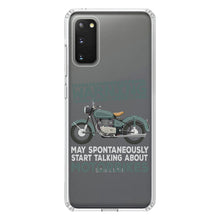 DistinctInk® Clear Shockproof Hybrid Case for Apple iPhone / Samsung Galaxy / Google Pixel - Spontaneously Talking About Motorcycles