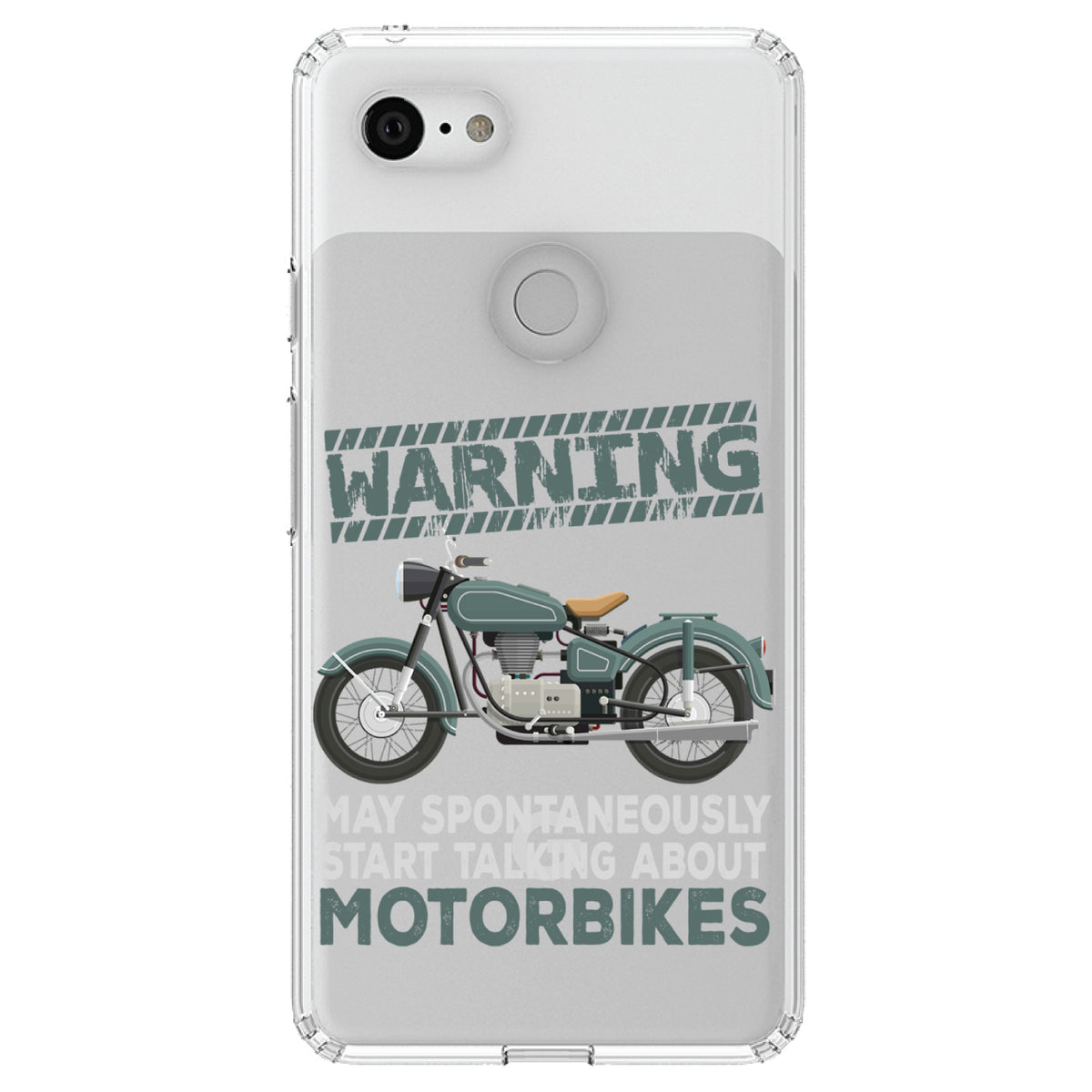 Spontaneously Talking About Motorcycles Clear Shockproof iPhone Case, view 22