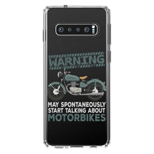 DistinctInk® Clear Shockproof Hybrid Case for Apple iPhone / Samsung Galaxy / Google Pixel - Spontaneously Talking About Motorcycles