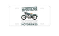 Custom Aluminum Decorative Vanity Front License Plate - Spontaneously Talking About Motorcycles