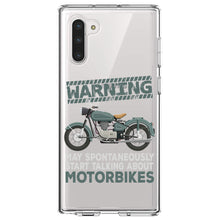 DistinctInk® Clear Shockproof Hybrid Case for Apple iPhone / Samsung Galaxy / Google Pixel - Spontaneously Talking About Motorcycles