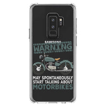 DistinctInk® Clear Shockproof Hybrid Case for Apple iPhone / Samsung Galaxy / Google Pixel - Spontaneously Talking About Motorcycles