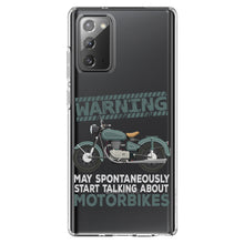 DistinctInk® Clear Shockproof Hybrid Case for Apple iPhone / Samsung Galaxy / Google Pixel - Spontaneously Talking About Motorcycles