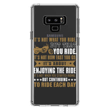 DistinctInk® Clear Shockproof Hybrid Case for Apple iPhone / Samsung Galaxy / Google Pixel - Not What Your Ride, That You Ride Motorcycle
