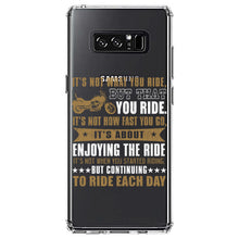 DistinctInk® Clear Shockproof Hybrid Case for Apple iPhone / Samsung Galaxy / Google Pixel - Not What Your Ride, That You Ride Motorcycle