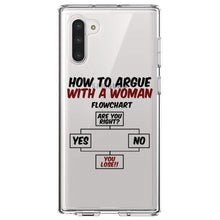 DistinctInk® Clear Shockproof Hybrid Case for Apple iPhone / Samsung Galaxy / Google Pixel - How To Argue With a Woman Flowchart