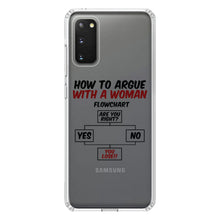 DistinctInk® Clear Shockproof Hybrid Case for Apple iPhone / Samsung Galaxy / Google Pixel - How To Argue With a Woman Flowchart