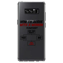 DistinctInk® Clear Shockproof Hybrid Case for Apple iPhone / Samsung Galaxy / Google Pixel - How To Argue With a Woman Flowchart