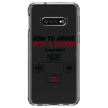 DistinctInk® Clear Shockproof Hybrid Case for Apple iPhone / Samsung Galaxy / Google Pixel - How To Argue With a Woman Flowchart