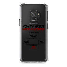 DistinctInk® Clear Shockproof Hybrid Case for Apple iPhone / Samsung Galaxy / Google Pixel - How To Argue With a Woman Flowchart