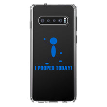 DistinctInk® Clear Shockproof Hybrid Case for Apple iPhone / Samsung Galaxy / Google Pixel - I Pooped Today!