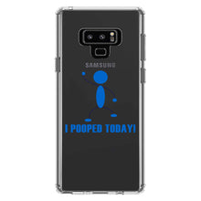 DistinctInk® Clear Shockproof Hybrid Case for Apple iPhone / Samsung Galaxy / Google Pixel - I Pooped Today!