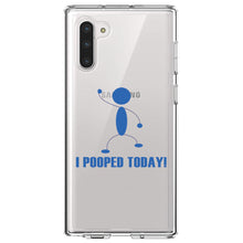 DistinctInk® Clear Shockproof Hybrid Case for Apple iPhone / Samsung Galaxy / Google Pixel - I Pooped Today!