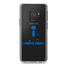 DistinctInk® Clear Shockproof Hybrid Case for Apple iPhone / Samsung Galaxy / Google Pixel - I Pooped Today!
