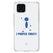 DistinctInk® Clear Shockproof Hybrid Case for Apple iPhone / Samsung Galaxy / Google Pixel - I Pooped Today!