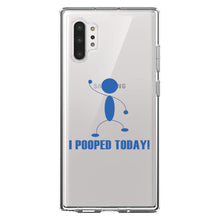 DistinctInk® Clear Shockproof Hybrid Case for Apple iPhone / Samsung Galaxy / Google Pixel - I Pooped Today!