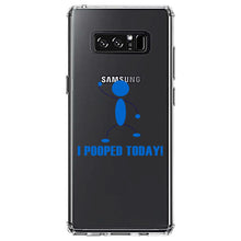 DistinctInk® Clear Shockproof Hybrid Case for Apple iPhone / Samsung Galaxy / Google Pixel - I Pooped Today!
