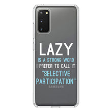 DistinctInk® Clear Shockproof Hybrid Case for Apple iPhone / Samsung Galaxy / Google Pixel - Lazy - Selective Participation