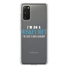 DistinctInk® Clear Shockproof Hybrid Case for Apple iPhone / Samsung Galaxy / Google Pixel - I'm on a Whiskey Diet Already Lost 5 Days
