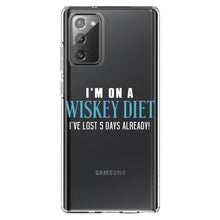 DistinctInk® Clear Shockproof Hybrid Case for Apple iPhone / Samsung Galaxy / Google Pixel - I'm on a Whiskey Diet Already Lost 5 Days