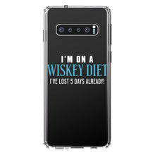DistinctInk® Clear Shockproof Hybrid Case for Apple iPhone / Samsung Galaxy / Google Pixel - I'm on a Whiskey Diet Already Lost 5 Days