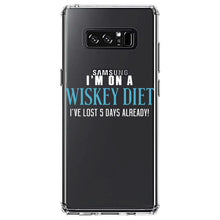 DistinctInk® Clear Shockproof Hybrid Case for Apple iPhone / Samsung Galaxy / Google Pixel - I'm on a Whiskey Diet Already Lost 5 Days