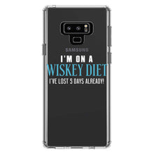DistinctInk® Clear Shockproof Hybrid Case for Apple iPhone / Samsung Galaxy / Google Pixel - I'm on a Whiskey Diet Already Lost 5 Days