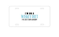 Custom Aluminum Decorative Vanity Front License Plate - I'm on a Whiskey Diet Already Lost 5 Days