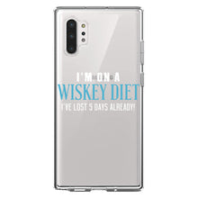 DistinctInk® Clear Shockproof Hybrid Case for Apple iPhone / Samsung Galaxy / Google Pixel - I'm on a Whiskey Diet Already Lost 5 Days