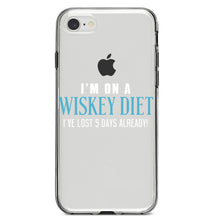 DistinctInk® Clear Shockproof Hybrid Case for Apple iPhone / Samsung Galaxy / Google Pixel - I'm on a Whiskey Diet Already Lost 5 Days