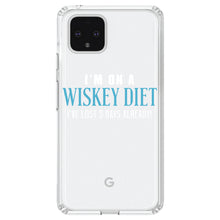 DistinctInk® Clear Shockproof Hybrid Case for Apple iPhone / Samsung Galaxy / Google Pixel - I'm on a Whiskey Diet Already Lost 5 Days