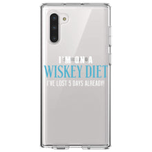 DistinctInk® Clear Shockproof Hybrid Case for Apple iPhone / Samsung Galaxy / Google Pixel - I'm on a Whiskey Diet Already Lost 5 Days