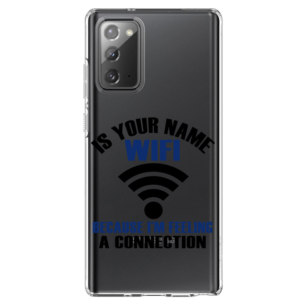 Is Your Name WiFi I'm Feeling a Connection Clear Shockproof iPhone Case, view 8