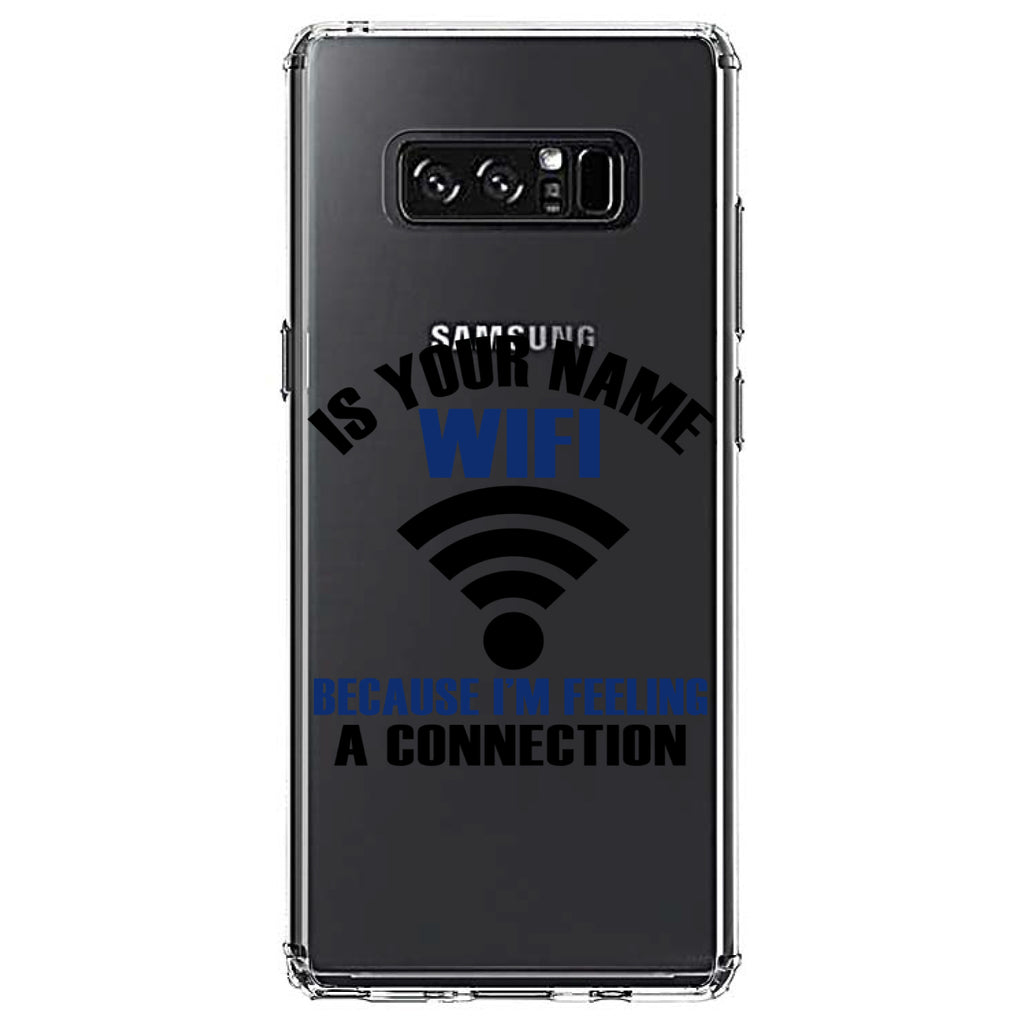 Is Your Name WiFi I'm Feeling a Connection Clear Shockproof iPhone Case, view 12