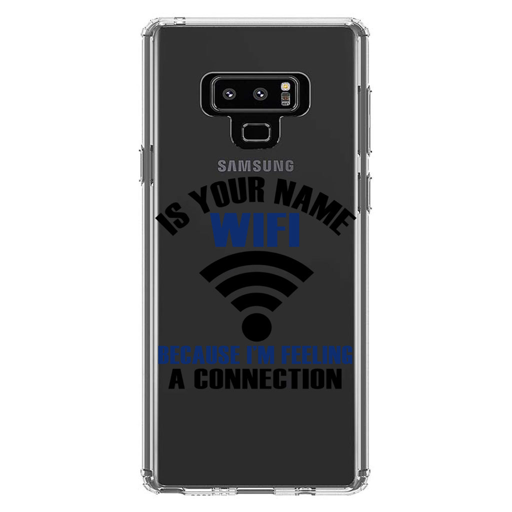Is Your Name WiFi I'm Feeling a Connection Clear Shockproof iPhone Case, view 11