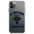 Is Your Name WiFi I'm Feeling a Connection Clear Shockproof iPhone Case
